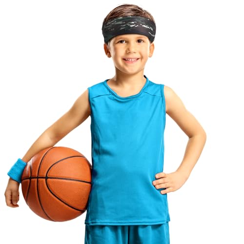 8 Pcs Kids Boys Athletic Headbands - Classic Style