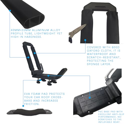 Folding Kayak Rack - Lightweight Aluminum, Tool-Free Lock, 100 lbs Capacity