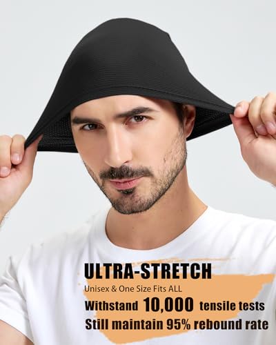 Cooling Skull Cap for Men & Women - Thin Breathable Mesh Beanie - Black