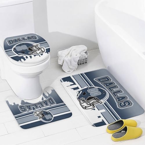 Custom 4PCS Dallas Shower Curtain Set - 72" x 72"