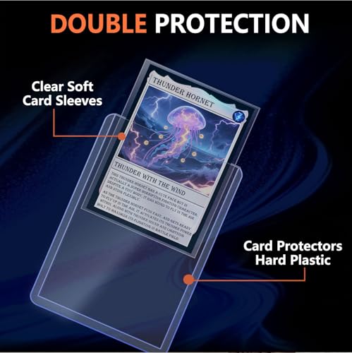 50PCS Card Sleeves Top Loaders - 3x4 Inch Hard Plastic Card Protectors - Variation: 50 Toploaders