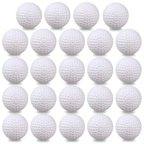 KOFULL Plastic Golf Balls Practice, 24/50/100 Pack Hollow Fake Indoor