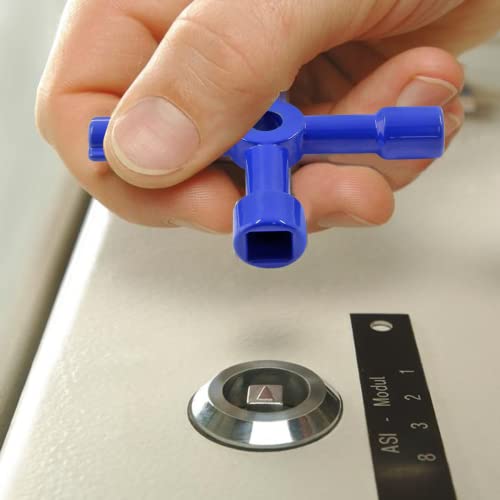 4-Way Multi-Functional Utility Key - 3Pcs, Blue