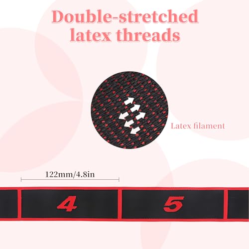 Elastic Tension Band - 8 Segment Pilates Stretching Rope - Red