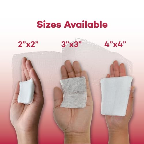 8-Ply Surgical Sponges - 2" x 2" Non-Sterile Gauze - 200 Count