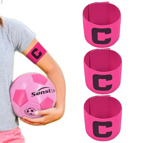 Soccer Captain's Armbands - 3 Pack Pink for Adults & Youth