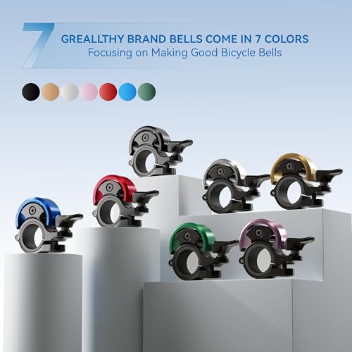 Loud Bike Bell for Adults and Kids - Black, Fits 0.75-1in Handlebars