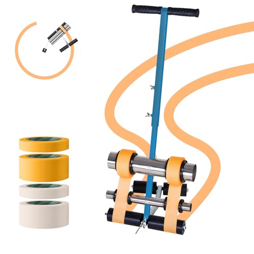 Line Striping Machine with Circle Kit - Adjustable for Basketball & Pickleball Courts - Blue