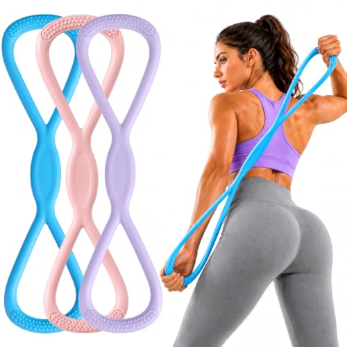 Figure 8 Resistance Bands - 3 Pack for Stretching & Toning