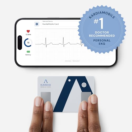 Portable EKG Monitor - Credit Card Size, Bluetooth Enabled, FDA Cleared