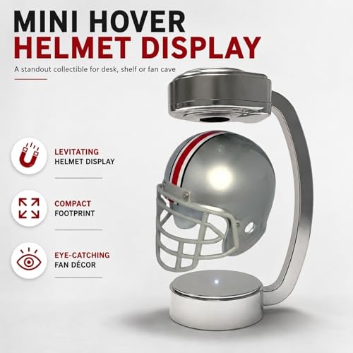 NCAA Mini Rotating Levitating Hover Helmet - Ohio State Buckeyes