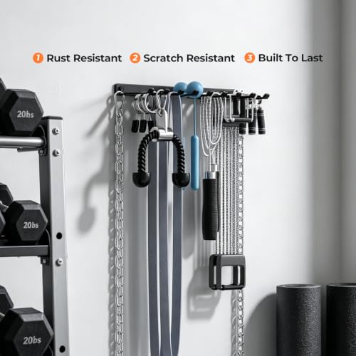 Heavy-Duty Wall-Mounted Storage Rack for Gym Accessories - Medium 1 Pack