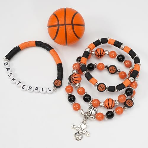 Basketball Game Day Beaded Bracelet - G Variation