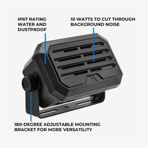Midland SPKMINI 10W Waterproof External Speaker - Compact Marine & Radio Speaker