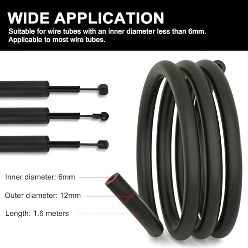 Bike Foam Sleeve 63" - 6mm Internal Damper for Hydraulic & Brake Tubes - Black