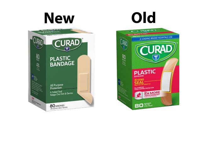 Plastic Bandages 0.75 x 3 Inches - 80 Count Pack