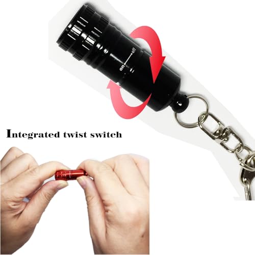 Mini Keychain Flashlight Set - 6 Colors, Compact Aluminum Torches