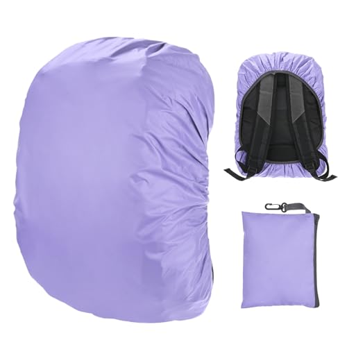Waterproof Backpack Rain Cover - Purple, Small (15L-25L)