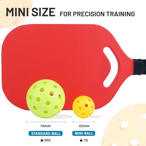 Westant 42mm Mini Silent Pickleball Balls 9-Pack Indoor Practice Training