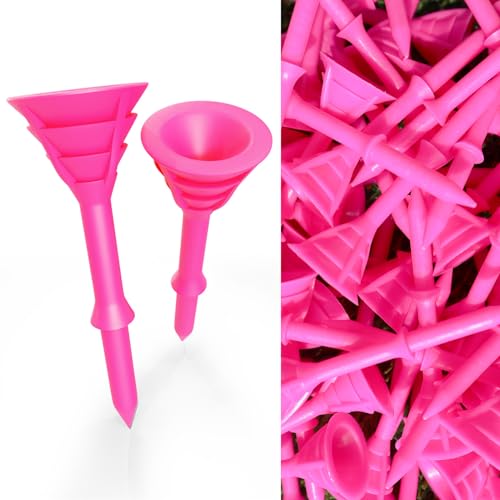 Golf Tees - Unbreakable Plastic 3 1/4 Inch, 12 Pack - Pink