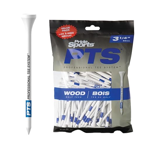 Wood Golf Tees - 135 Count, 3-1/4 Inch, PTS Design