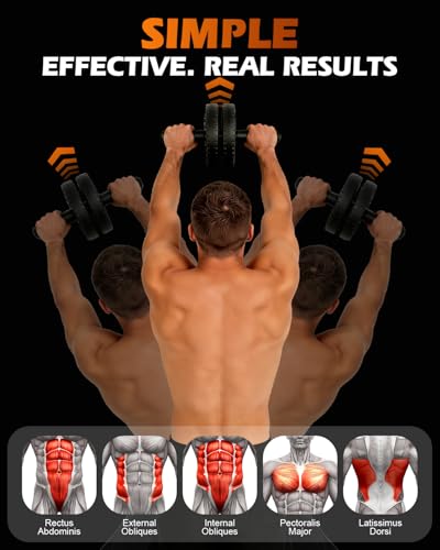Ab Roller Wheel with Knee Pad - Full Body Core Trainer for Home Gym