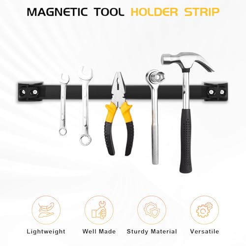 DGSL Magnetic Tool Holder Strip 5 Pack, 16 In Heavy Duty Tool Organizer Magnetic Strip, Tool Magnet Bar For Garage Tool Organization