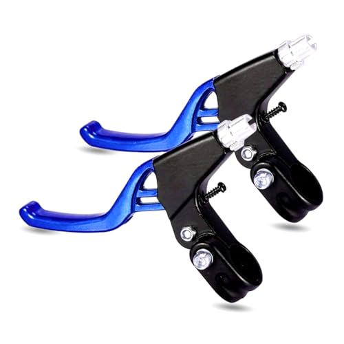 Aluminium Alloy Bike Brake Levers - 4 Finger, 22mm - Blue
