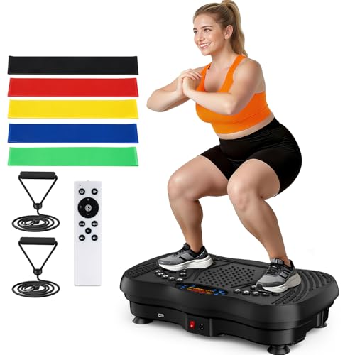 Vibration Plate Exercise Machine for Full Body Workout - 130 Levels, 450 Lbs Capacity, Bluetooth