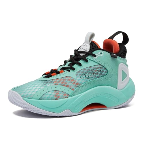 AND1 Scope Basketball Shoes for Boys and Girls, 6 Big Kid, Teal/Black