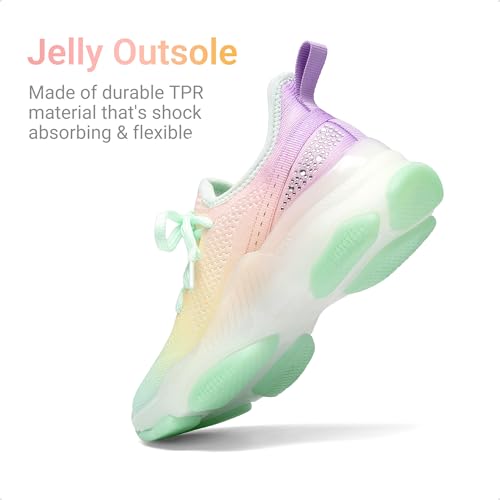 Girls Slip-On Jelly Sole Sneakers - Green, Little Kid by DREAM PAIRS