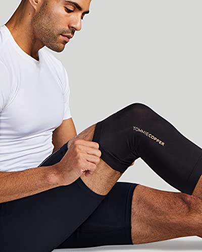 Tommie Copper Unisex Compression Knee Sleeve Large Black - Supports & Odor Control