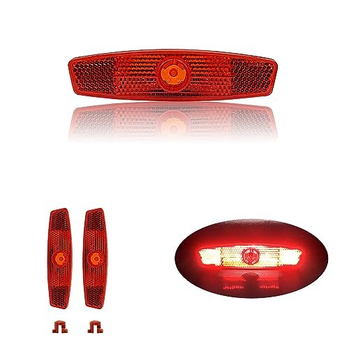 Bicycle Wheel Reflectors - Red Safety Spoke Reflectors (2pcs)