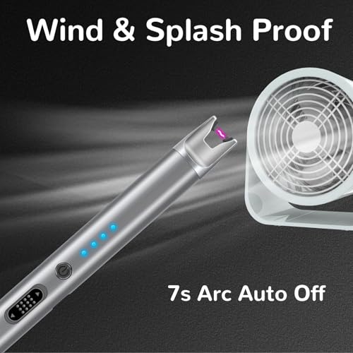 2 Pack USB Rechargeable Electric Arc Lighter - Windproof - Black+Silver