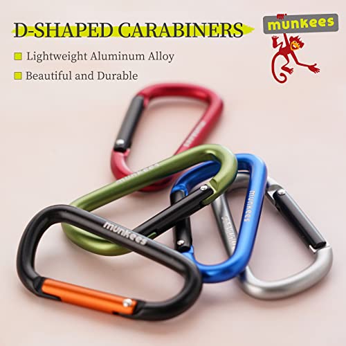 Mini Aluminum Carabiner Clip Keychain - 2 Pack, Small Orange