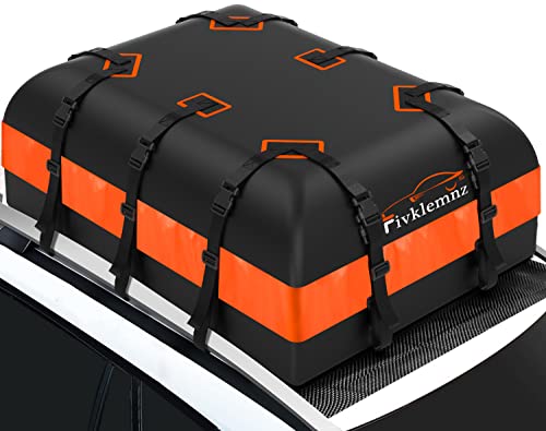 21 Cubic Feet Waterproof Rooftop Cargo Carrier Bag with Straps