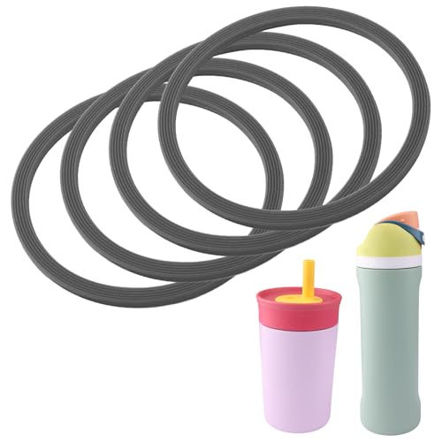 Silicone Replacement Gasket Seals for Straw Lids - 4 Pack