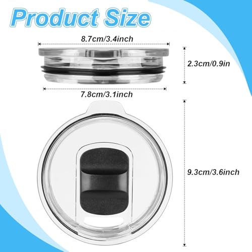 4 Pack 20 oz Tumbler Replacement Lids with Magnetic Slider - BPA Free
