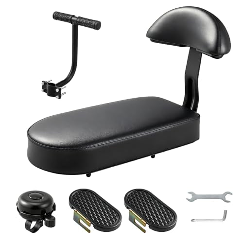 Kids Bike Seat with Backrest and Safety Armrests - 12.6"x6"