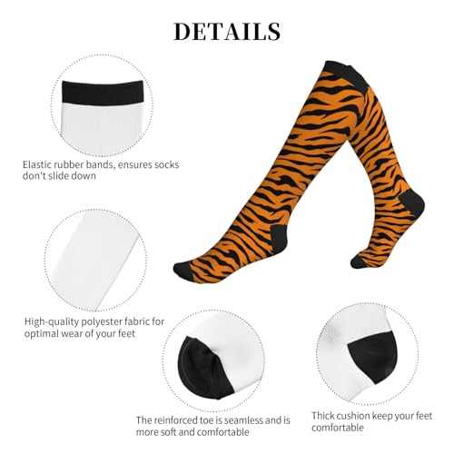 Compression Socks for Men & Women - Knee High Support - Tiger