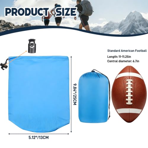 Lightweight Waterproof Stuff Sack - 2-Pack, Blue, 5x10 Inch