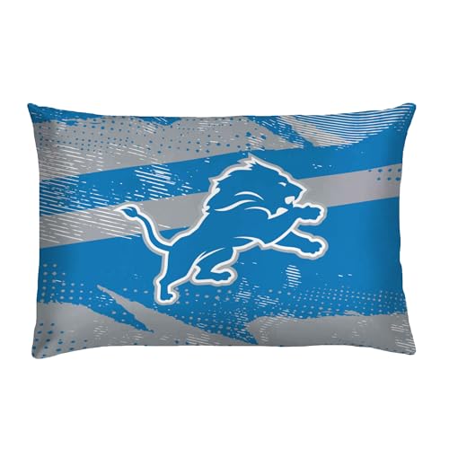 Detroit Lions Slanted Stripe Twin Bed Set - 4-Piece