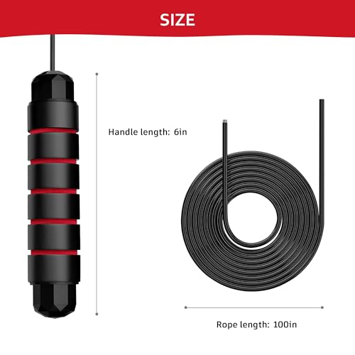 Adjustable Speed Jump Rope with Ball Bearings - Tangle-Free Fitness