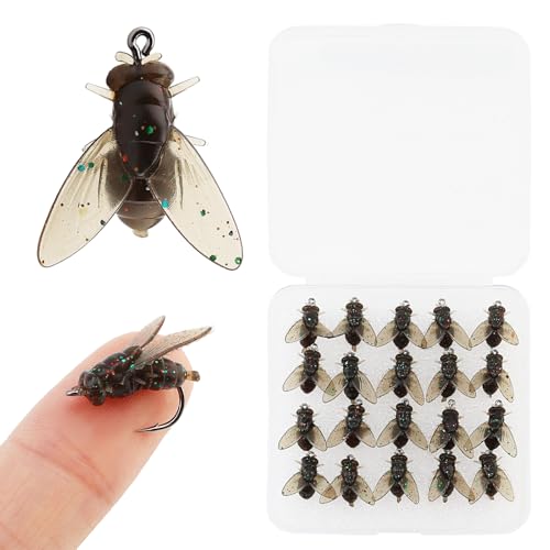 20pcs Fly Fishing Flies Kit - Hand-Tied Trout, Bass & Salmon Lures