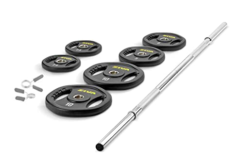 Adjustable 40lb Barbell Weight Set – Home Gym Kit with Rubber Plates