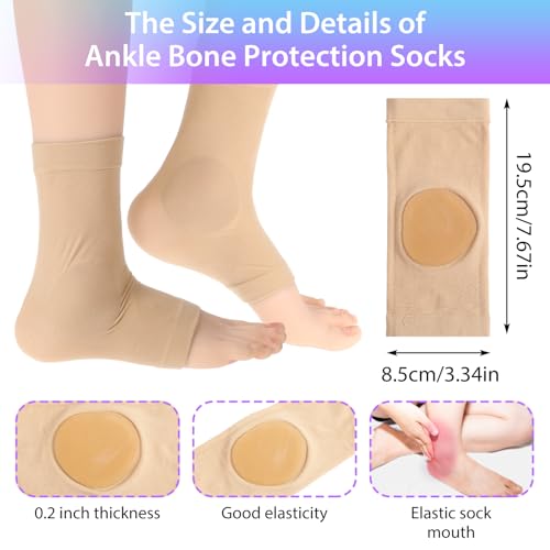 Gel Padded Ankle Protector Sleeve for Skating & Skiing