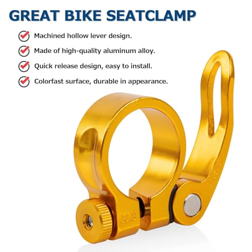Bicycle Quick Release Seatpost Clamp - 28.6mm - Yellow