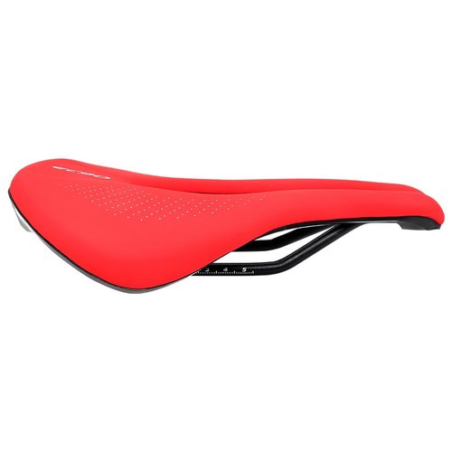 Bicycle Seat Road Bike Saddles PU Ultralight Breathable Comfortable Seat Cushion Bike Racing Saddle Parts Components (Red)