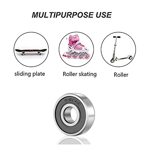 608 2RS Ball Bearings - 10 Pack Miniature Deep Groove Bearings (8mm x 22mm x 7mm)