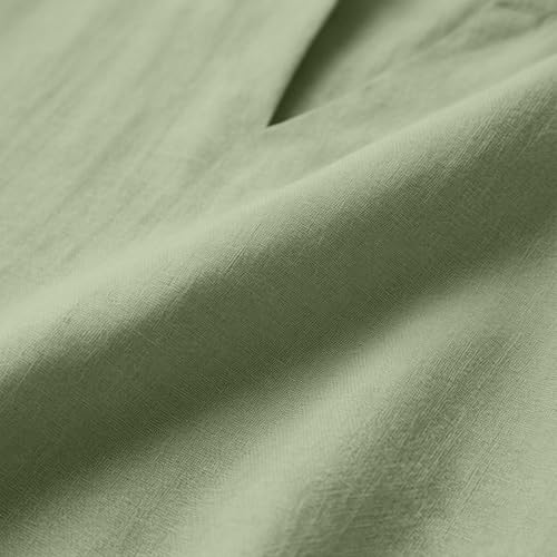 Men's Lightweight Breathable Long Sleeve V-Neck Yoga Top - 3X-Large Green